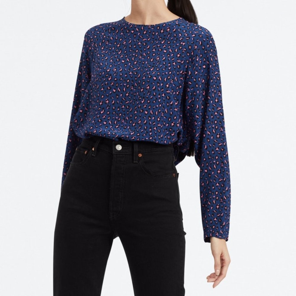 Levi Pink Leopard Print Blouse